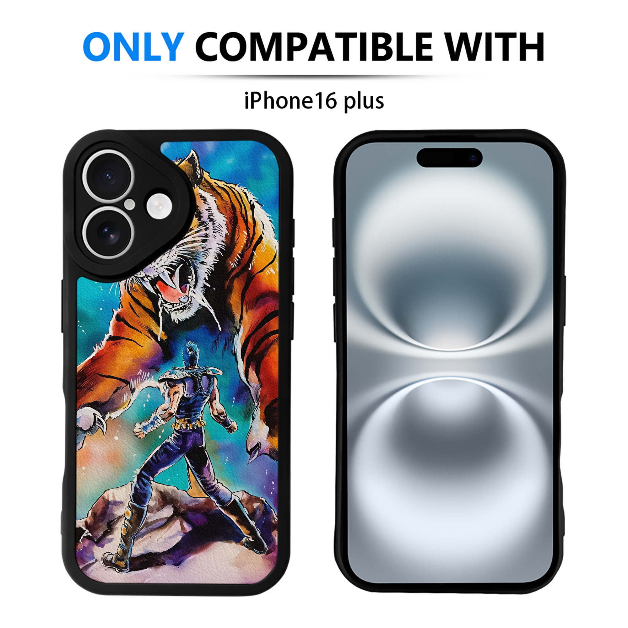 （画像用） 北斗の拳 Fist of the North Star 【iPhone 16シリーズ対応】シリコンスマホケース（レザー調） 材質：シリコン